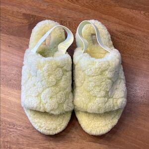 Ugg Fluff Yeah Flower Neon sling back slippers
